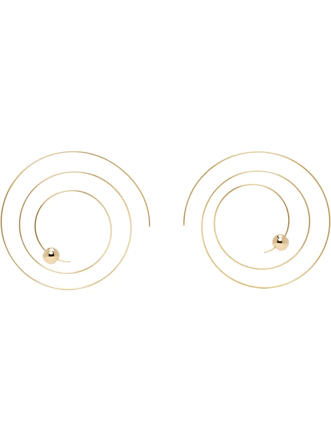 ALAÏA ALAÏA ゴールド Thin Spiral ピアスの商品画像