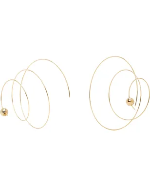 ALAÏA ゴールド Thin Spiral ピアス - サムネイル2