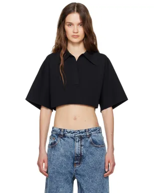 ALAÏA クロップド ポロシャツ - サムネイル1