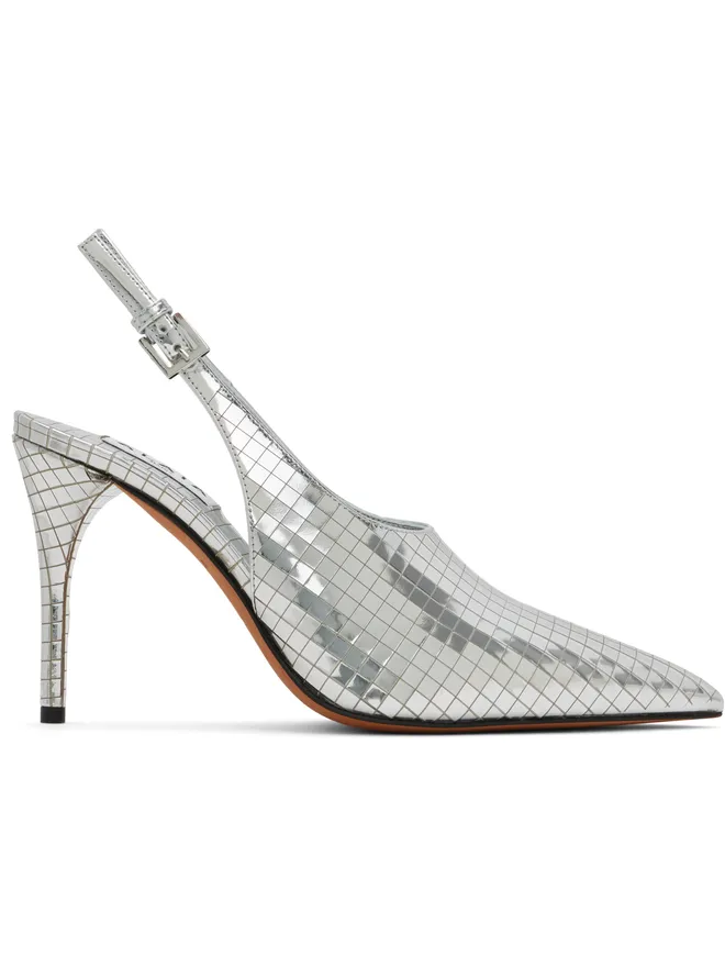ALAÏA ALAÏA シルバー Art Deco スリングバックヒールの商品画像