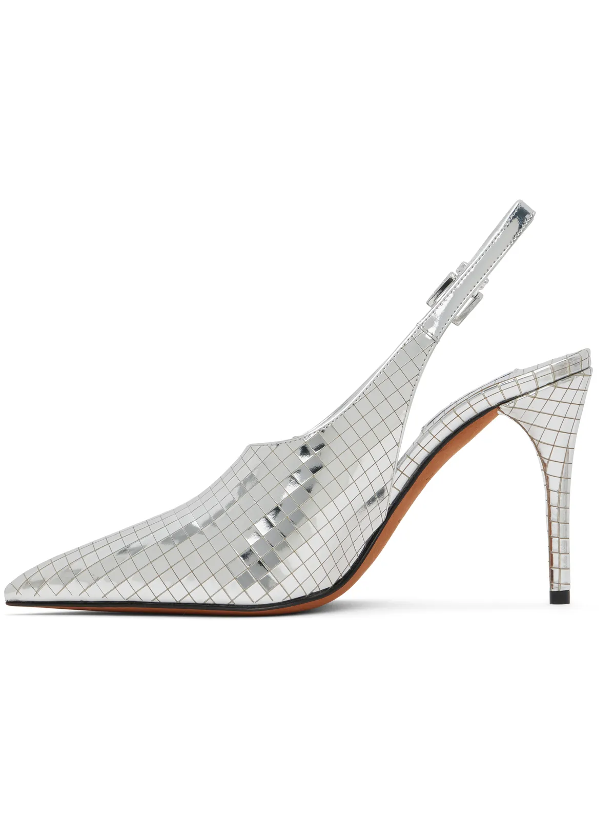 ALAÏA シルバー Art Deco スリングバックヒール - 画像3