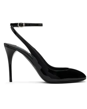 ALAÏA ブラック 90 パテントカーフスキン スリングバックヒール - サムネイル1