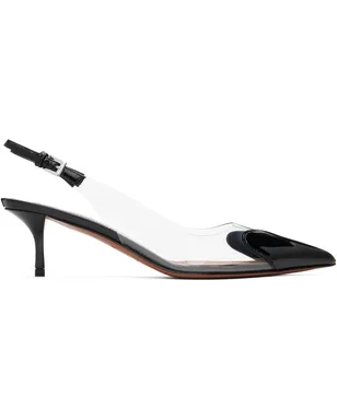 ALAÏA ブラック Le Coeur スリングバックヒール - サムネイル1