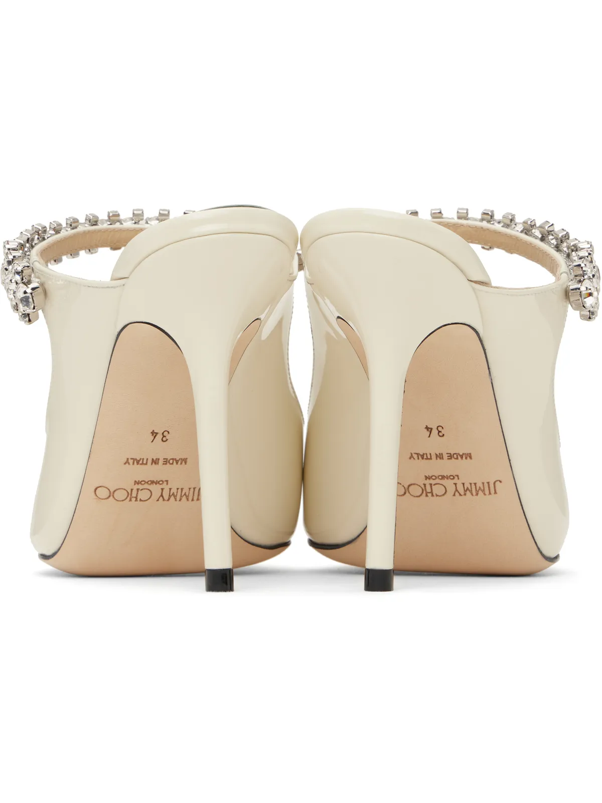 Jimmy Choo SSENSE限定 オフホワイト Bing 100 ミュール - 画像2