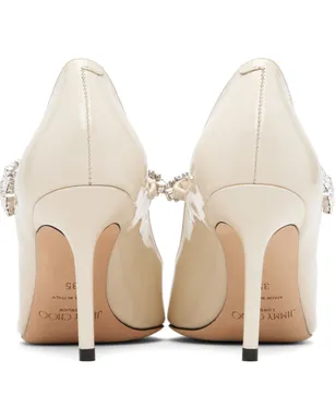 Jimmy Choo オフホワイト Bing 85 ヒール - サムネイル2