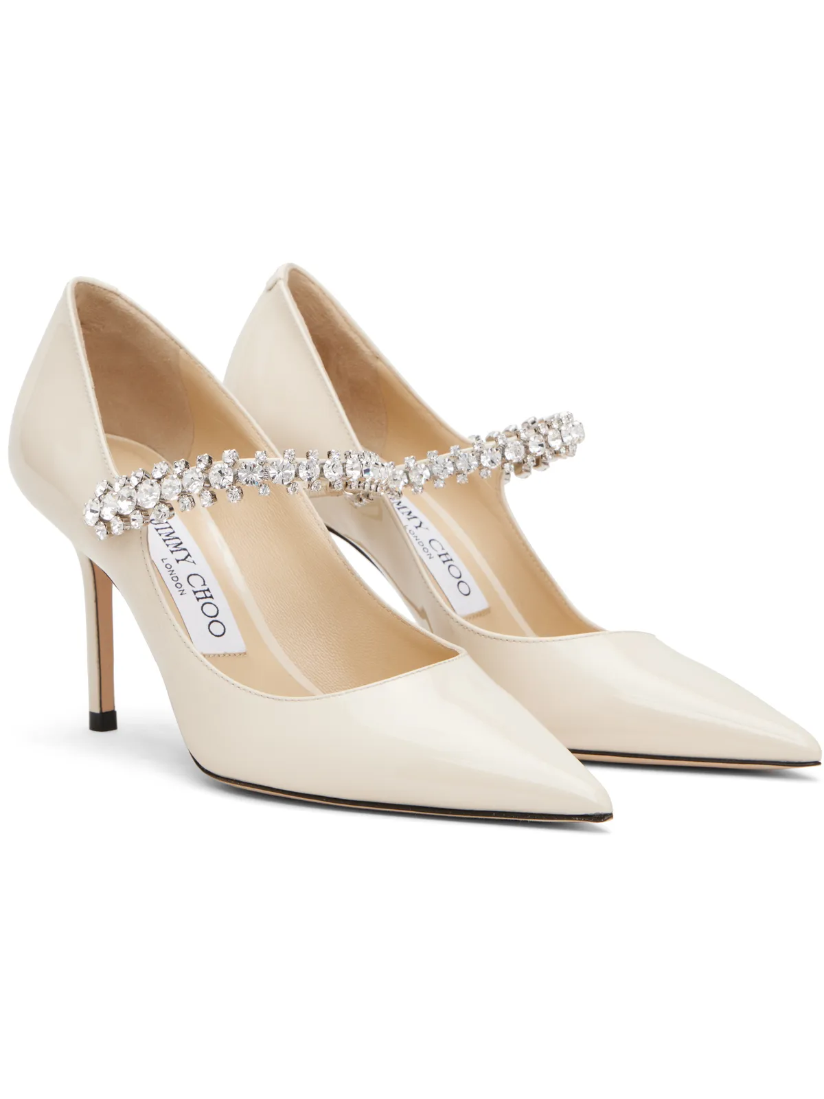 Jimmy Choo オフホワイト Bing 85 ヒール - 画像4