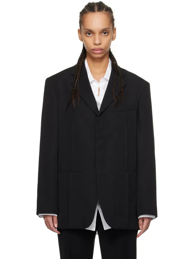 JACQUEMUS JACQUEMUS Les Classiquesコレクション ブラック La veste d'Homme テーラードジャケットの商品画像