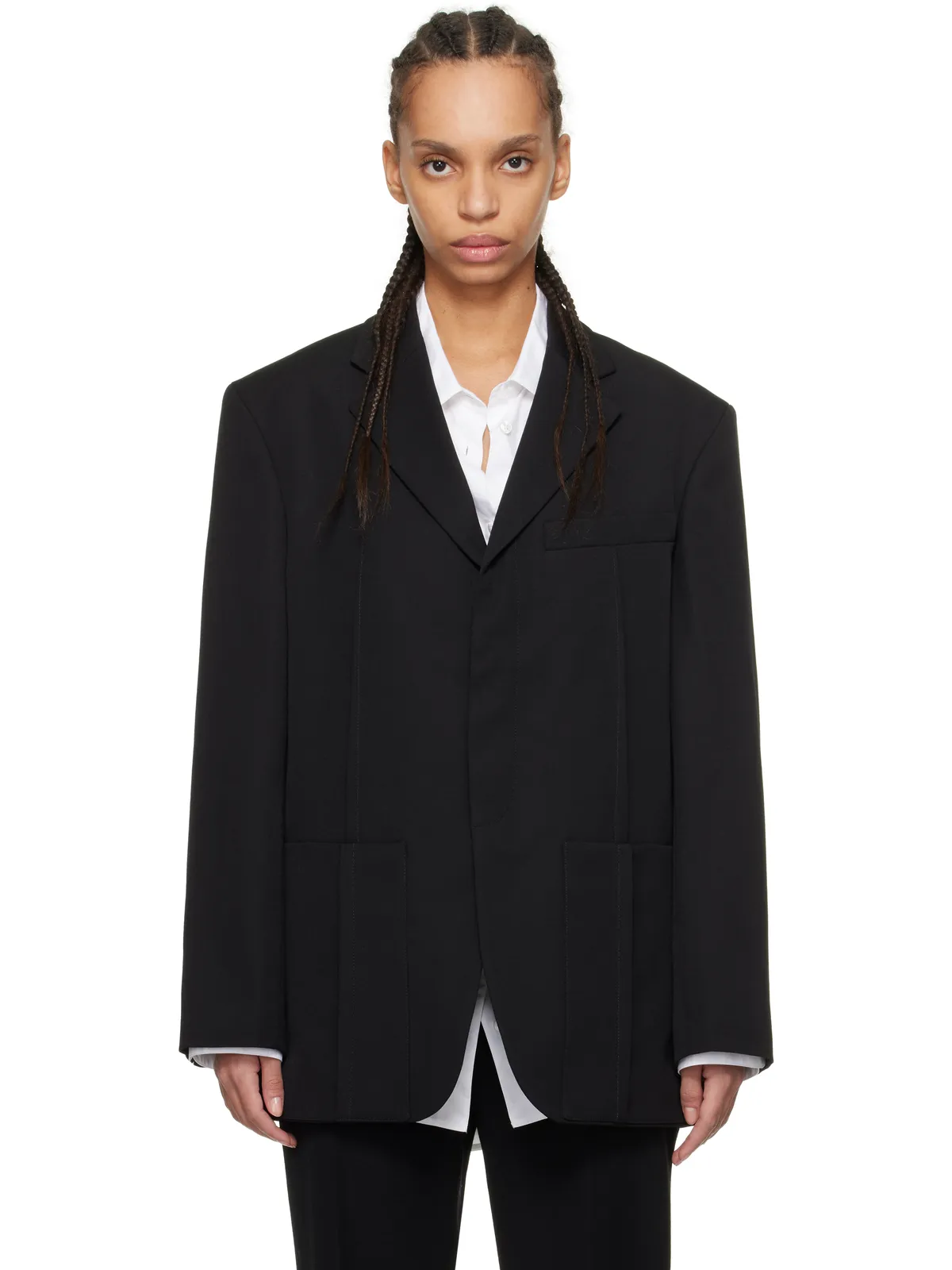 JACQUEMUS Les Classiquesコレクション ブラック La veste d'Homme テーラードジャケット - 画像1