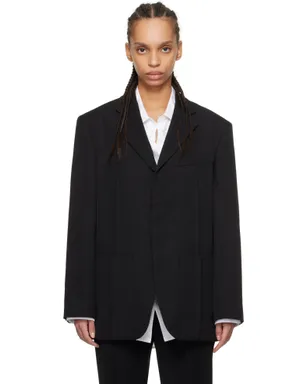 JACQUEMUS Les Classiquesコレクション ブラック La veste d'Homme テーラードジャケット - サムネイル1