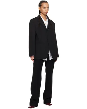 JACQUEMUS Les Classiquesコレクション ブラック La veste d'Homme テーラードジャケット - サムネイル4