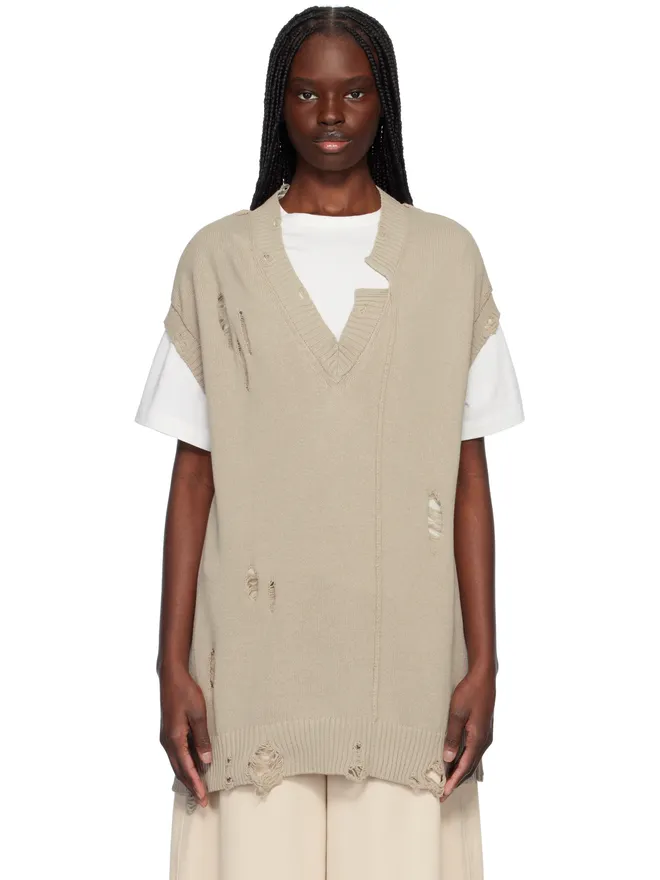 YOHJI YAMAMOTO YOHJI YAMAMOTO 7G2P ジャージ Vネック ベストの商品画像