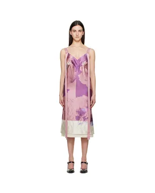 Erdem Vネック スリップ カクテル ミディアムドレス - サムネイル1