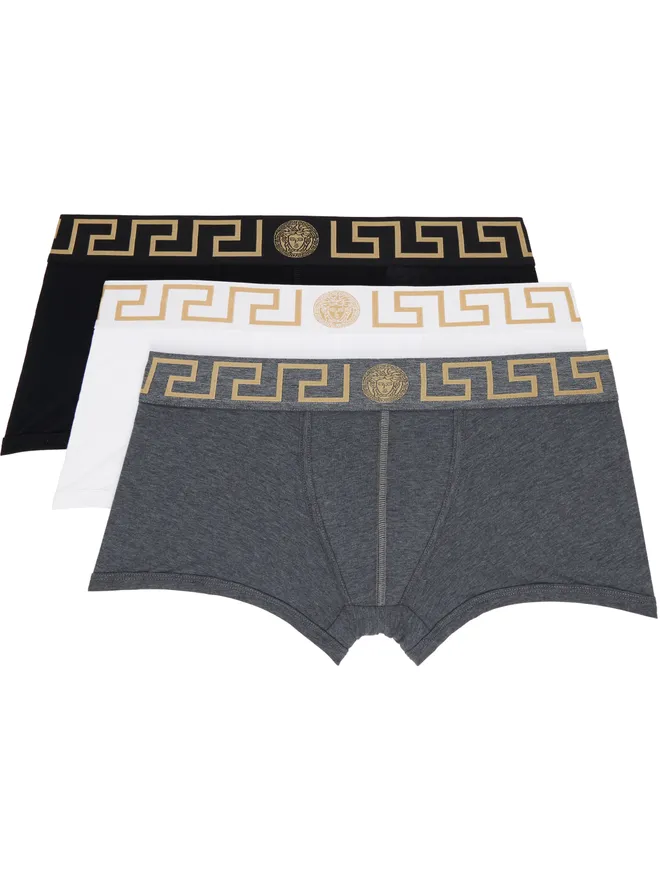 Versace Underwear Versace Underwear グレカ ボーダー ボクサーブリーフ 3枚セットの商品画像