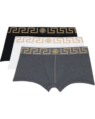 Versace Underwear グレカ ボーダー ボクサーブリーフ 3枚セット - サムネイル1