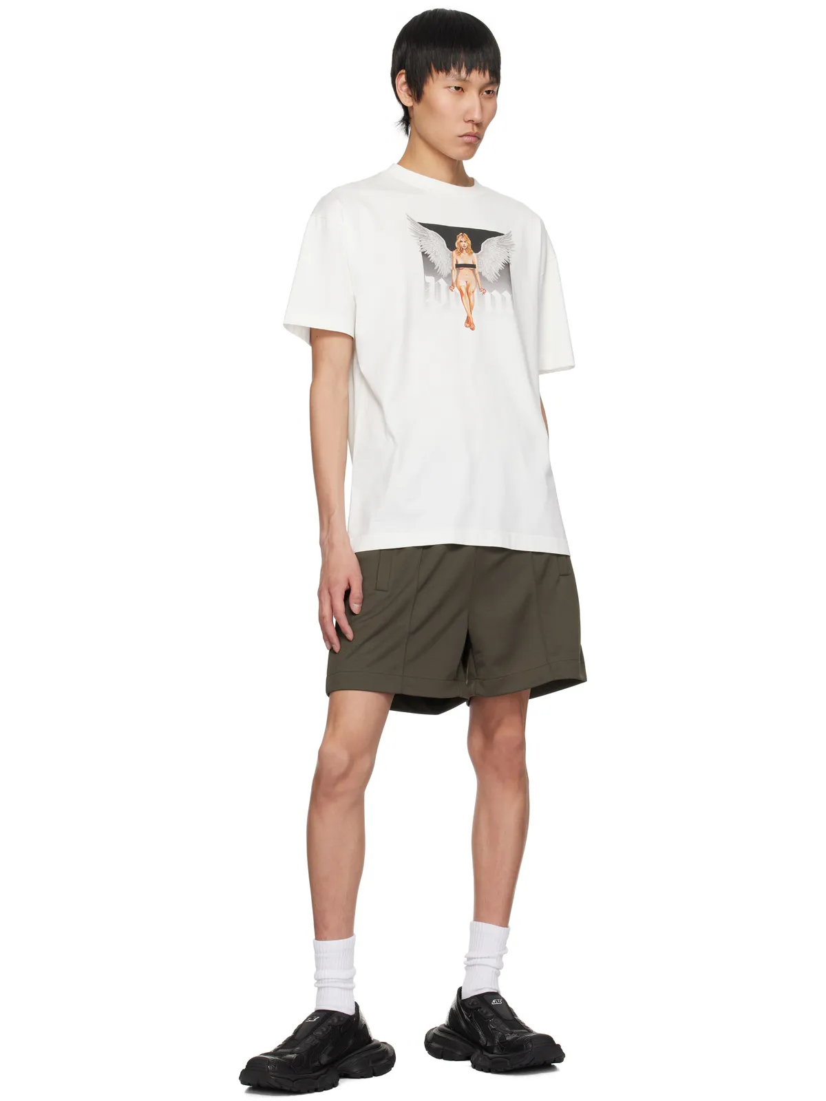 Palm Angels Curved Logo ショートパンツ - 画像4