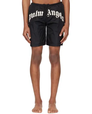 Palm Angels Curved Logo スイムショーツ - サムネイル1