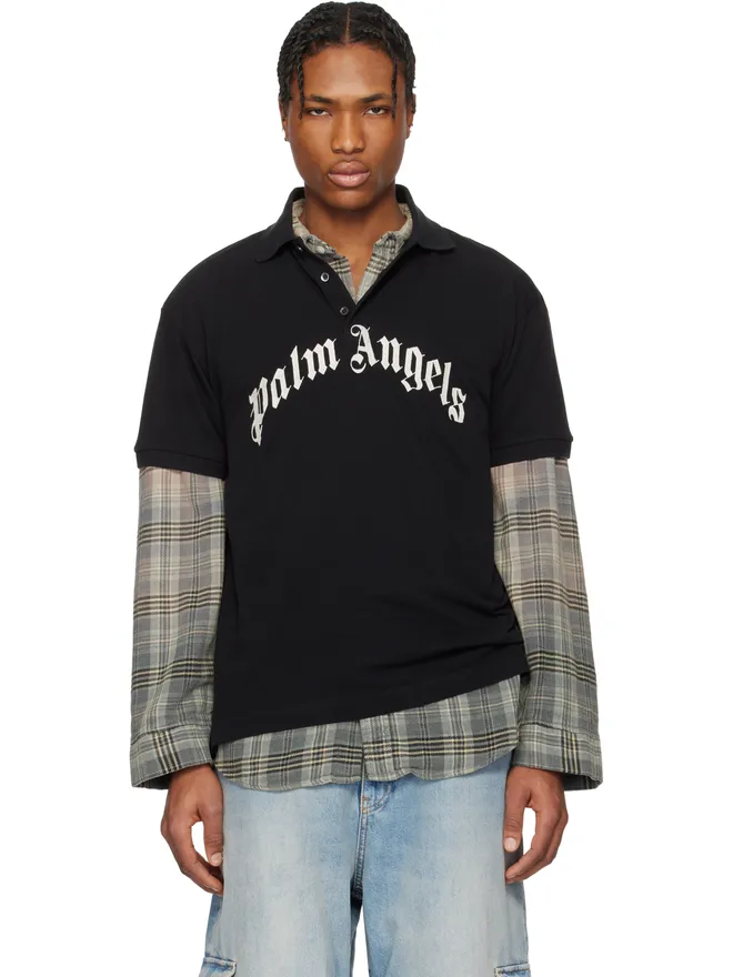 Palm Angels Palm Angels Curved Logo ポロシャツの商品画像