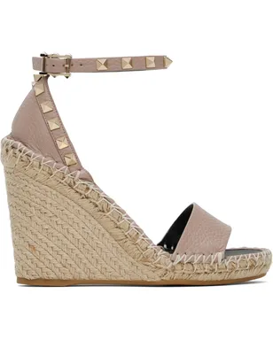Valentino Garavani Double Rockstud グレイニーカーフスキン ヒールサンダル - サムネイル1