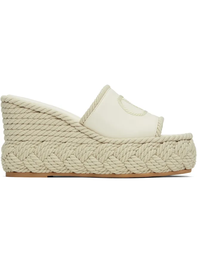 Valentino Garavani Valentino Garavani VLogo Torchon ウェッジ スライドサンダルの商品画像
