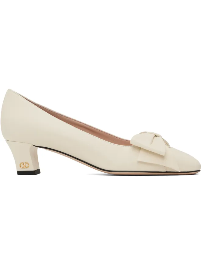 Valentino Garavani Valentino Garavani オフホワイト Bowow ヒールの商品画像