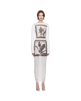 Jean Paul Gaultier Flowers Cadres マキシワンピース - サムネイル1