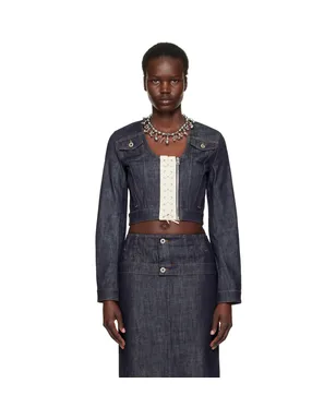 Jean Paul Gaultier The Contrasting Lace-Up デニムジャケット - サムネイル1