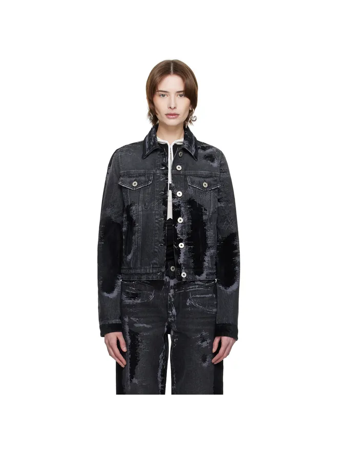 Jean Paul Gaultier Jean Paul Gaultier The Flocked デニムジャケットの商品画像
