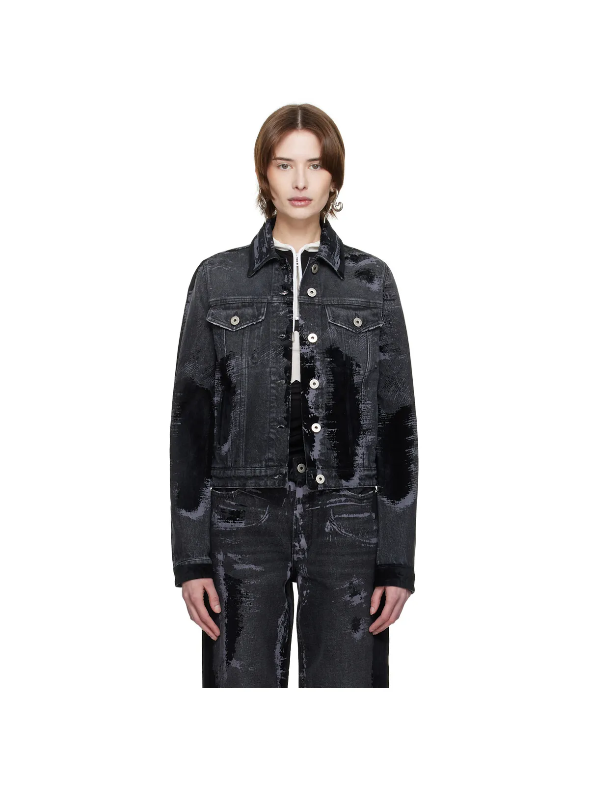 Jean Paul Gaultier The Flocked デニムジャケット - 画像1