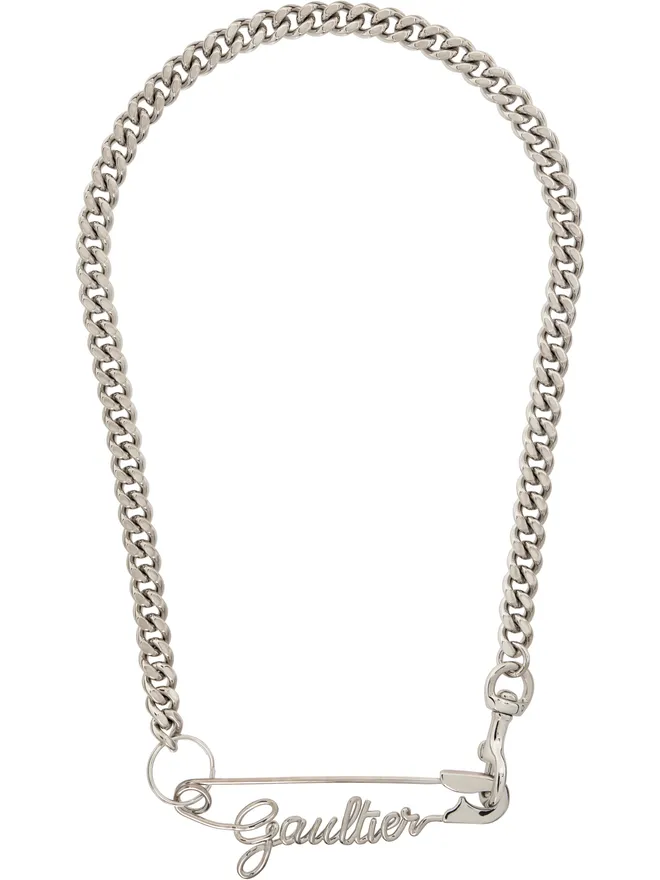 Jean Paul Gaultier Jean Paul Gaultier シルバー The Gaultier Safety Pin ネックレスの商品画像