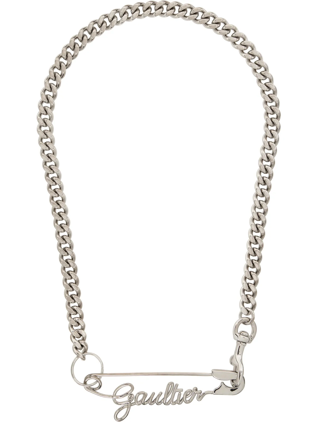 Jean Paul Gaultier シルバー The Gaultier Safety Pin ネックレス - 画像1