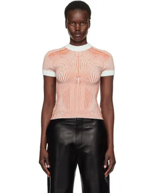 Jean Paul Gaultier The Morphing Pinstripes Jacquard Tシャツ - サムネイル1
