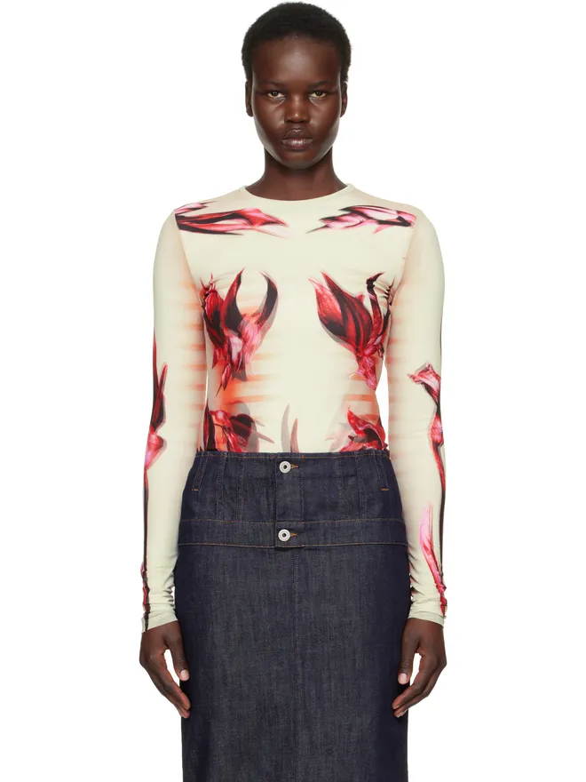 Jean Paul Gaultier Jean Paul Gaultier The Flower Body Morphing Marinière Tシャツの商品画像