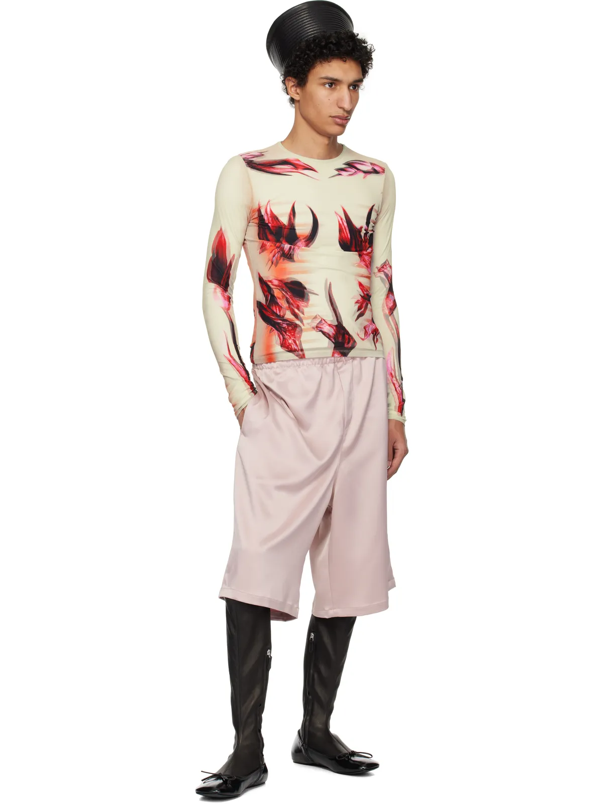 Jean Paul Gaultier Flower Body Morphing Tシャツ - 画像4