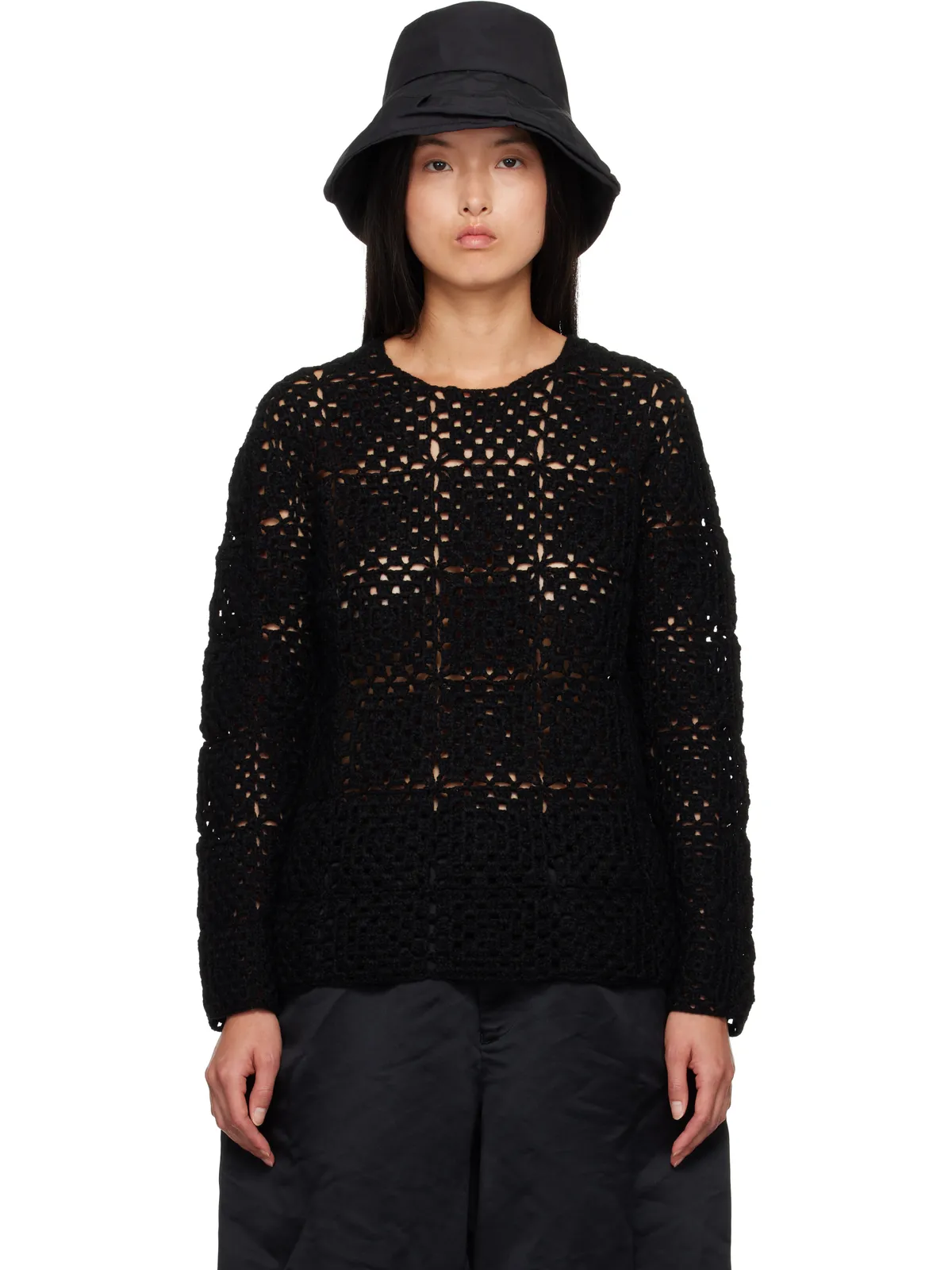 Black Comme des Garçons クロシェ プルオーバー - 画像1