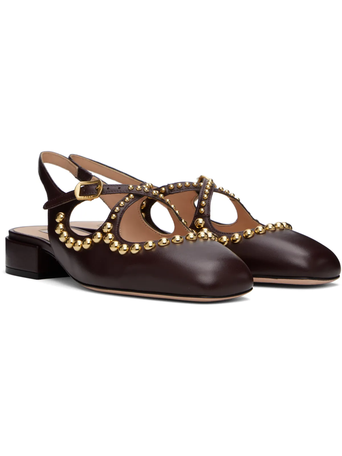 Bally ブラウン Ballyrina スリングバックヒール - 画像4