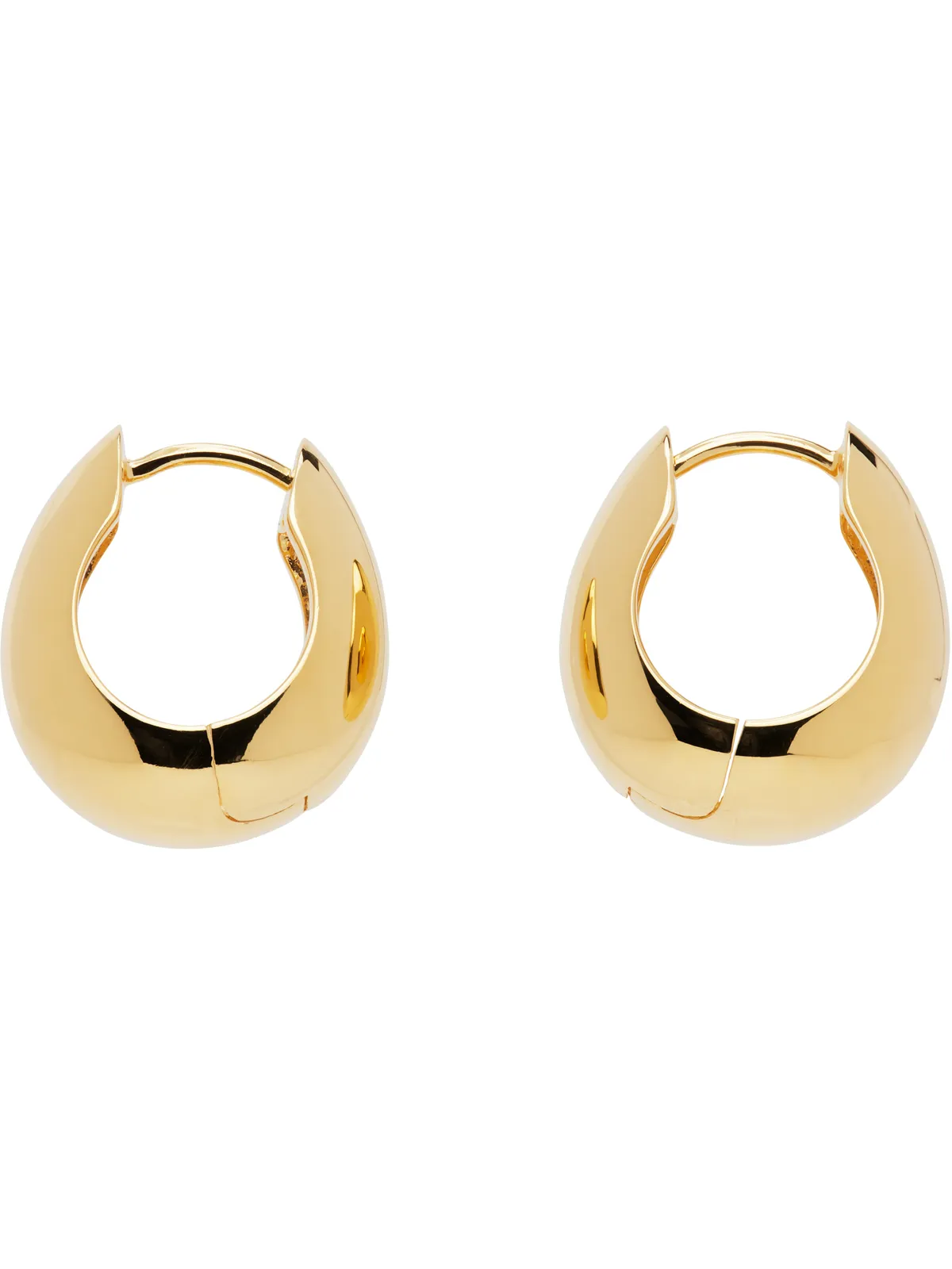 Sophie Buhai ゴールド ヒンジ フープピアス - 画像1