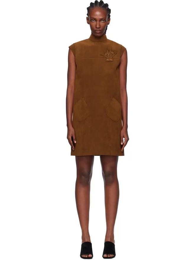 AO YES AO YES キャップスリーブ フェイクスエード ミニワンピースの商品画像