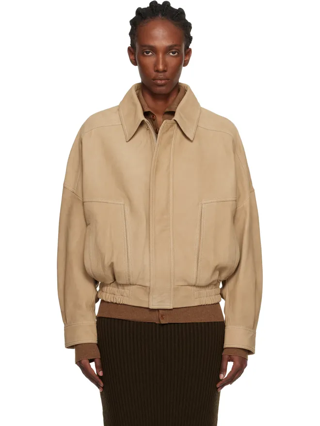 Nour Hammour Nour Hammour Dalma Relaxed ヌバック スエードジャケットの商品画像