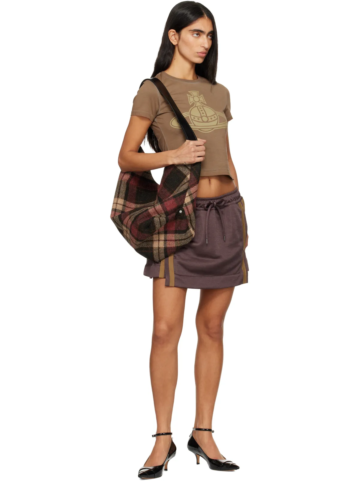 Vivienne Westwood ストライプ Cheerleader ミニスカート - 画像4