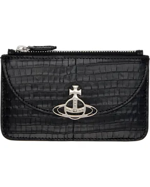 Vivienne Westwood Half Moon クロコエンボス カードケース - サムネイル1