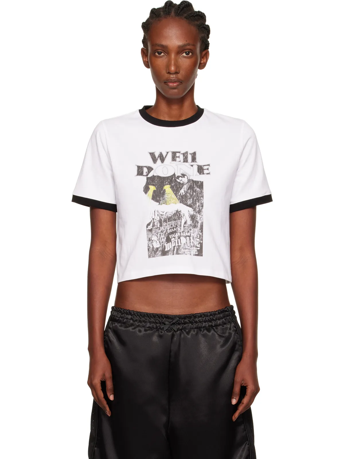 WE11DONE Poster リンガーTシャツ - 画像1