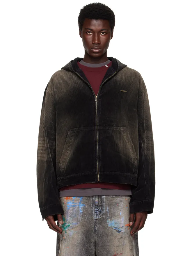 WE11DONE WE11DONE Vintage Wash コーデュロイ フード付き ジップアップジャケットの商品画像