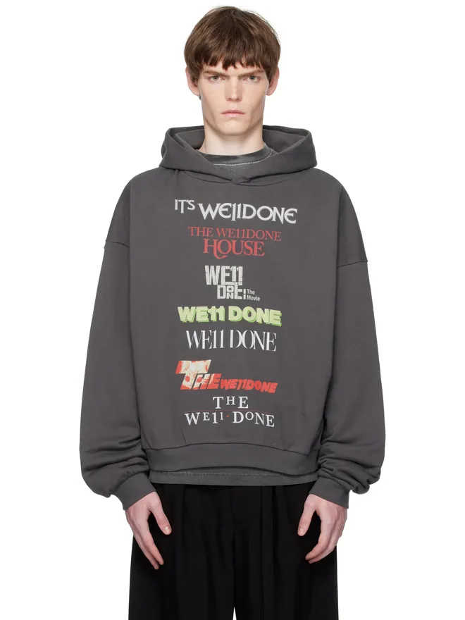 WE11DONE WE11DONE マルチ ロゴプリント フーディの商品画像
