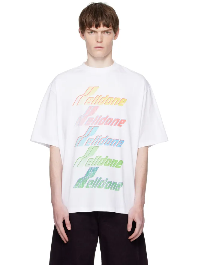 WE11DONE WE11DONE Multi Rainbow ロゴ Tシャツの商品画像