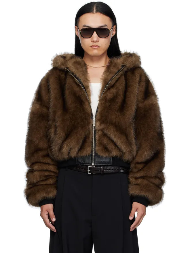 LU'U DAN LU'U DAN Yeti Outlaw フェイクファー ジャケットの商品画像