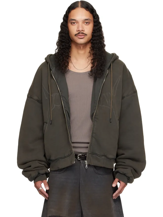 LU'U DAN LU'U DAN Washed Out ジップアップフーディの商品画像