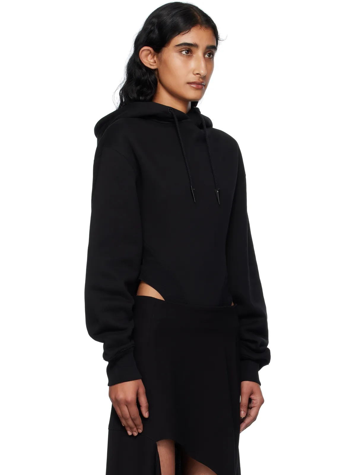 Mugler フリース フード付き ボディスーツ - 画像2