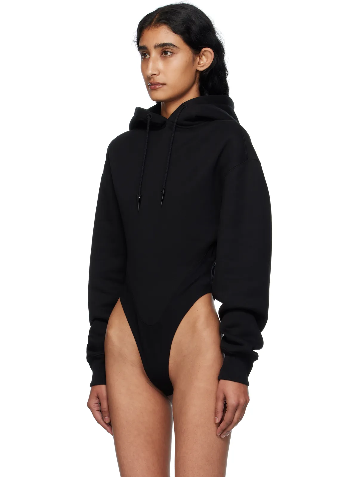 Mugler フリース フード付き ボディスーツ - 画像4
