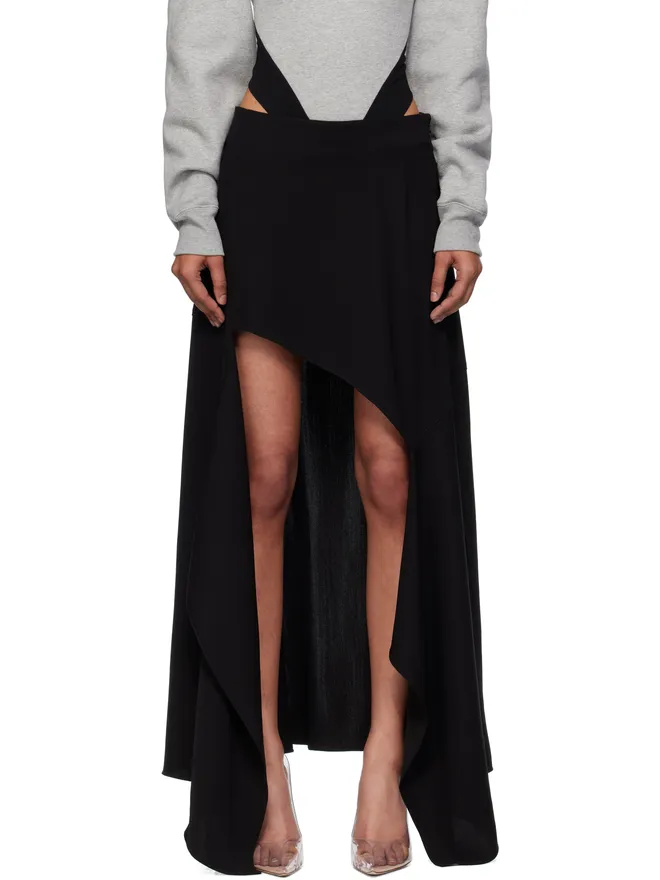 Mugler Mugler Asymmetrical Cascading マキシスカートの商品画像