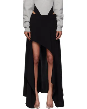Mugler Asymmetrical Cascading マキシスカート - サムネイル1